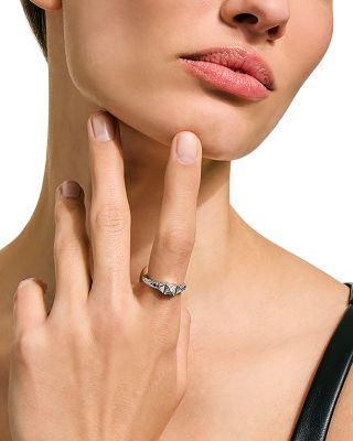 Sterling Silver Icon Diamond Pyramid Cluster Ring