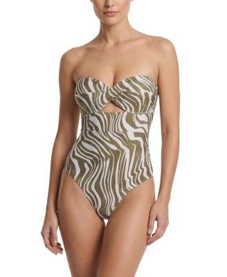 Ella Twist Bandeau One Piece Swimsuit
