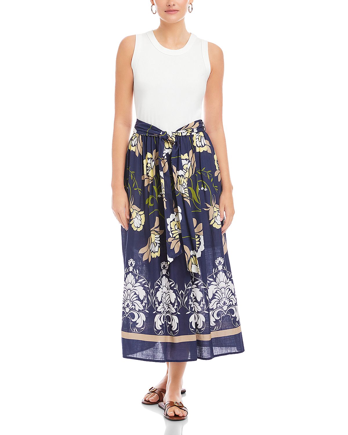 Fifteen Twenty Seline Contrast Midi Dress