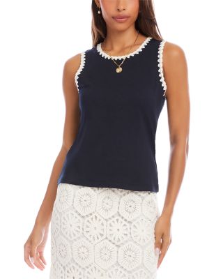 Edge Stitch Contrast Tank