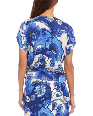 Blouson Wrap Tie Top