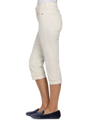 Marilyn Straight Crop Cuff Jeans in Vintage White