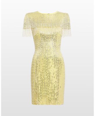 Swish Sequin-Embellished Beaded Mini Dress