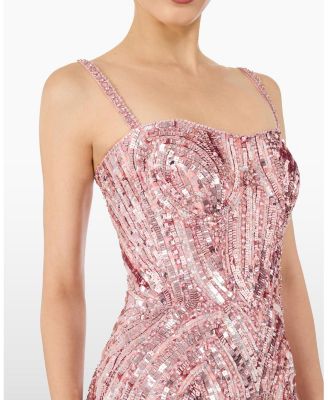  Rebecca Sequin-Embelished Mini Dress