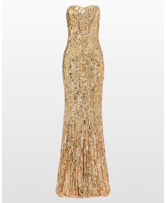  Euphoria Sequin-Embellished Strapless Dress
