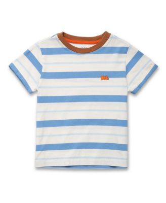 Unisex Recycled Cotton Blue Stripe T-Shirt - Baby, Little Kid, Big Kid