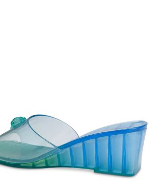Women's Maddison Blue Wedge Mule Sandals