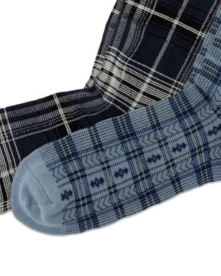 Novelty Plaid Socks, Pack of 2