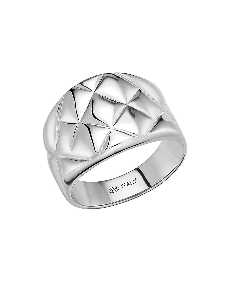 Oradina Sterling Silver Quilted Ring