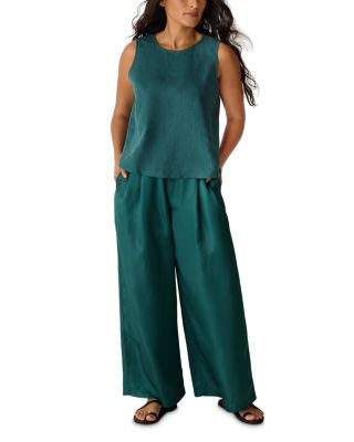 High Waisted Pleated Wide Leg Pants