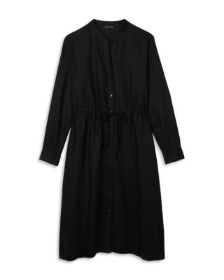 Mandarin Collar Shirt Dress