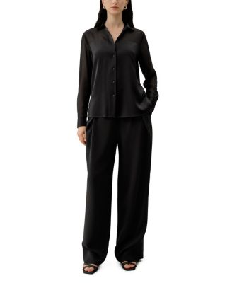  Button Down Silk Organza Shirt