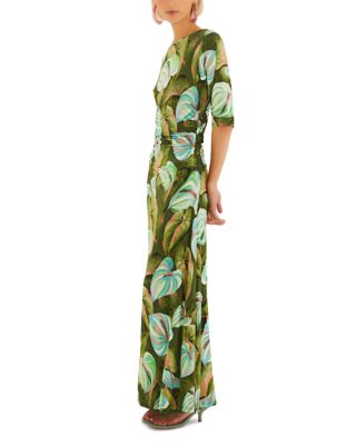Rio Anturium Leaves Maxi Dress