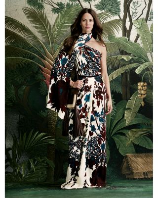 Royal Garden Maxi Crepe Dress