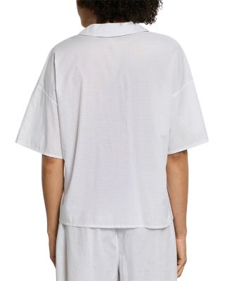 Sleep & Lounge Woven Button Front Shirt