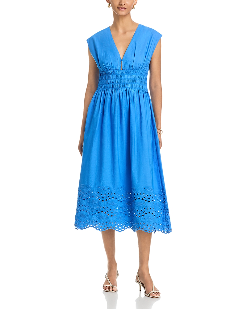 Rails Roxanne Smocked Waist Midi Dress