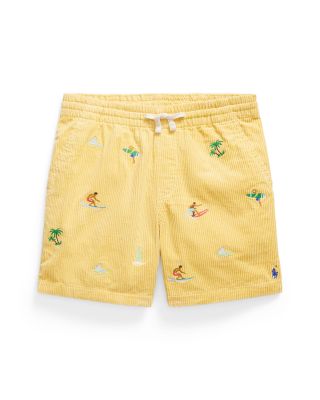 Boys' Polo Prepster Embroidered Corduroy Shorts - Little Kid, Big Kid