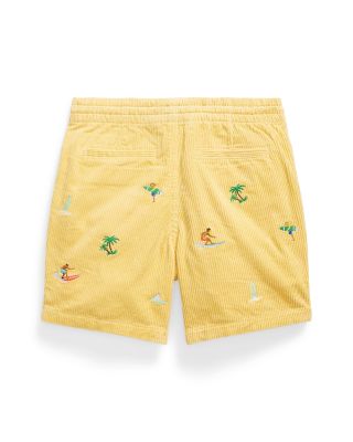 Boys' Polo Prepster Embroidered Corduroy Shorts - Little Kid, Big Kid