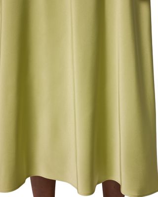 Sleeveless Satin Halter Neck Midi Dress