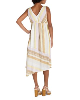 V Neck Asymmetric Hem Dress