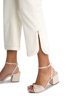 Hannah High Rise Crop Flare Jeans in Desert Dunes