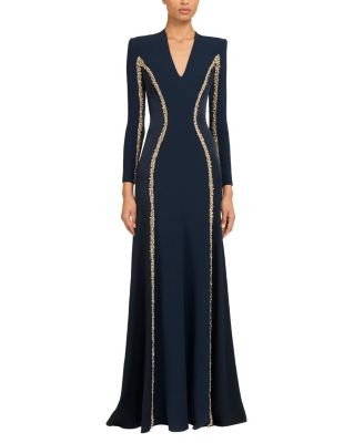  Ghost orchid Embellished Long-Sleeve Maxi Dress