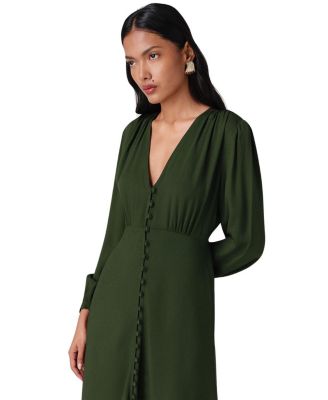 Francesca Crepe Button Up Midi Dress