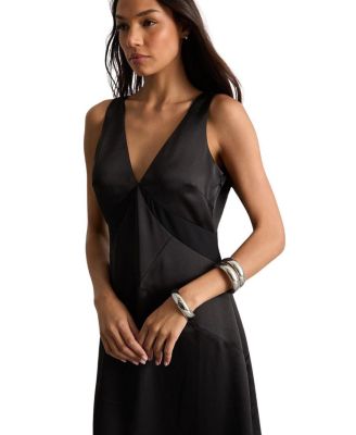 Satin and Chiffon Mix Midaxi Dress