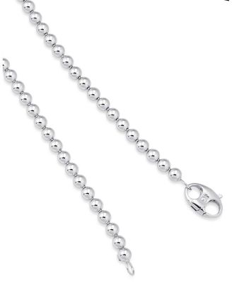  Sterling Silver Baller Bead Bracelet