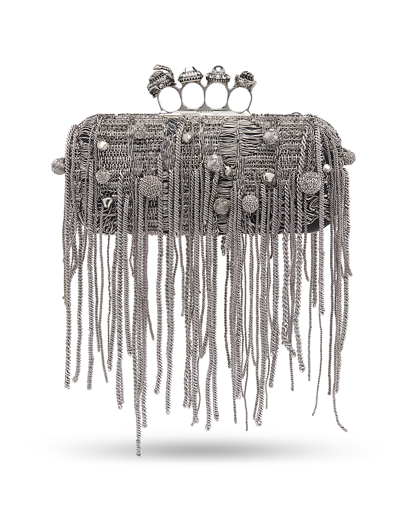 McQueen Chainmail Embroidery Clutch