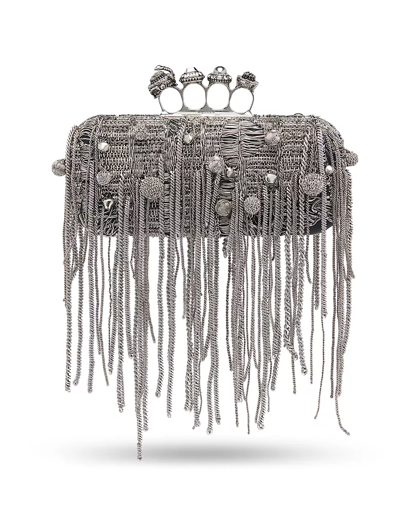 McQueen Chainmail Embroidery Clutch