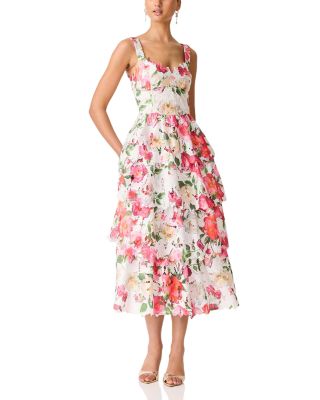 Roselle Frill Midi Dress