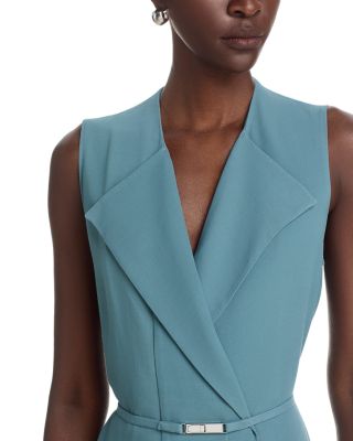 Dimosa Wing Lapel Wrap Dress
