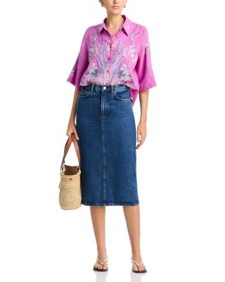 Linen Kimono Sleeve Shirt