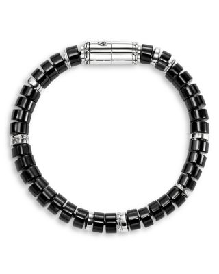 Sterling Silver Heishi Stone Rondelle Bead Bracelet