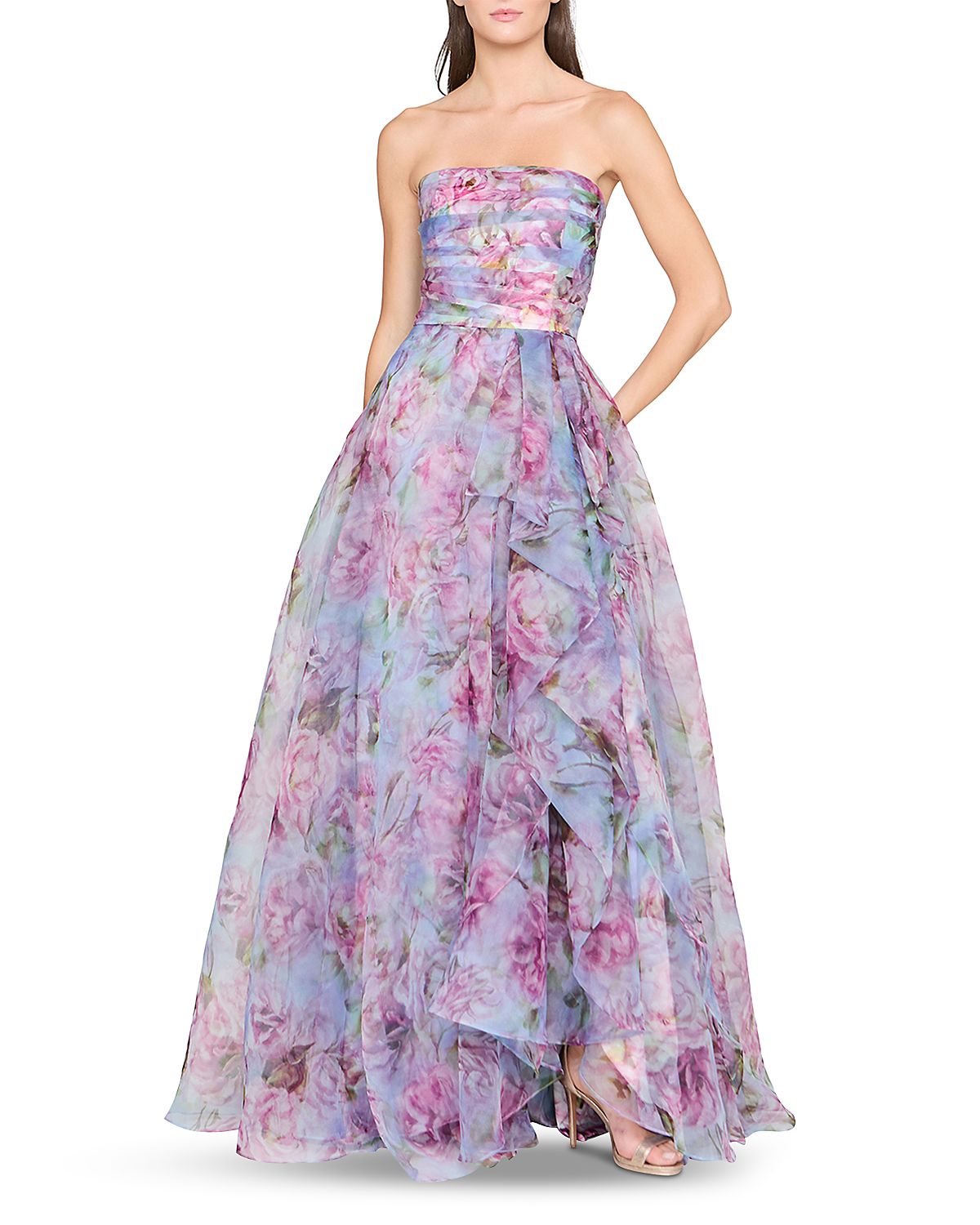 Theia Fahreta Strapless Gown
