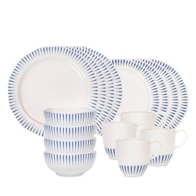 Sitio Stripe 16 Piece Dinnerware Set, Service for 4