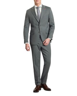 Winter Modern Fit Green Plaid Suit Pants