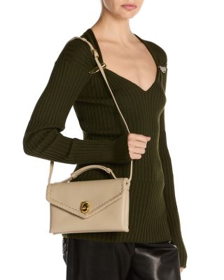 Knot Lock Intrecciato Leather Crossbody Bag