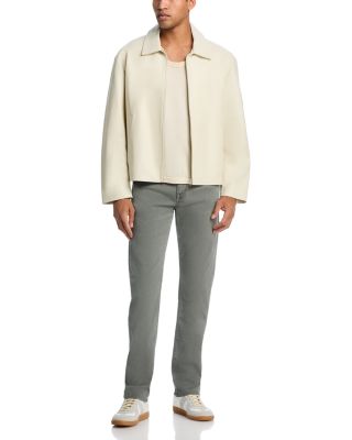 L'Homme Slim Fit Brushed Twill Pants in Dusty Emerald