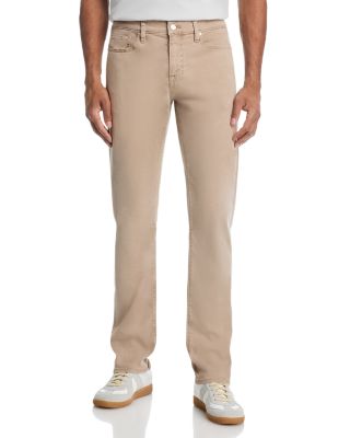 L'Homme Slim Fit Brushed Twill Pants in Dusty Beige