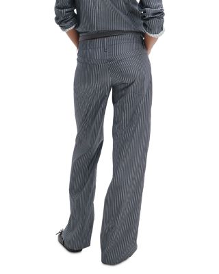 Saige Stripe Low Rise Poplin Pants