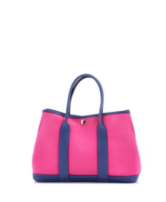 30 Garden Party Tote Toile and Leather