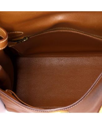 Kelly 28 Handbag Brown Courchevel with Gold Hardware