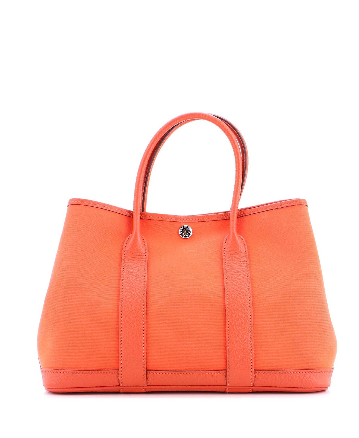 Pre-Owned HERMES 30 Garden Party Tote Toile and Leather