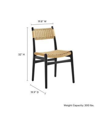 Wynn Rope and Wood Dining Side Chairs, Set of 2