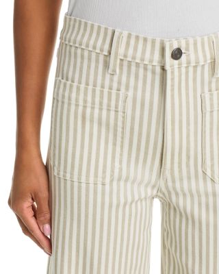 The Anchor High Rise Ankle Jeans in Flax Stripe