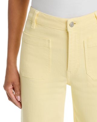 The Anchor High Rise Wide Leg Ankle Jeans in Lemon