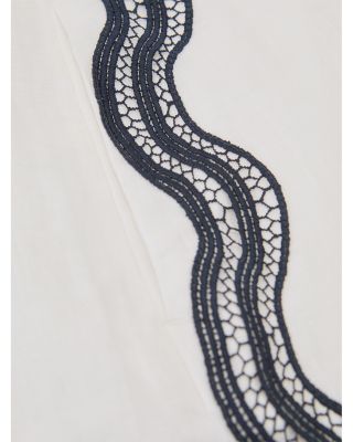 Felicity Scallop Edge Linen Shorts