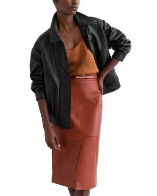 Leather Midi Skirt